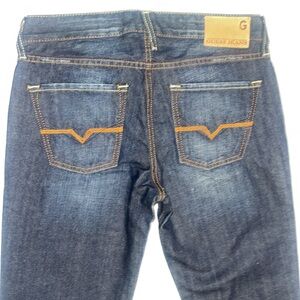 New Men’s Guess Brit Rocker Slim Straight dark wash Jeans 30